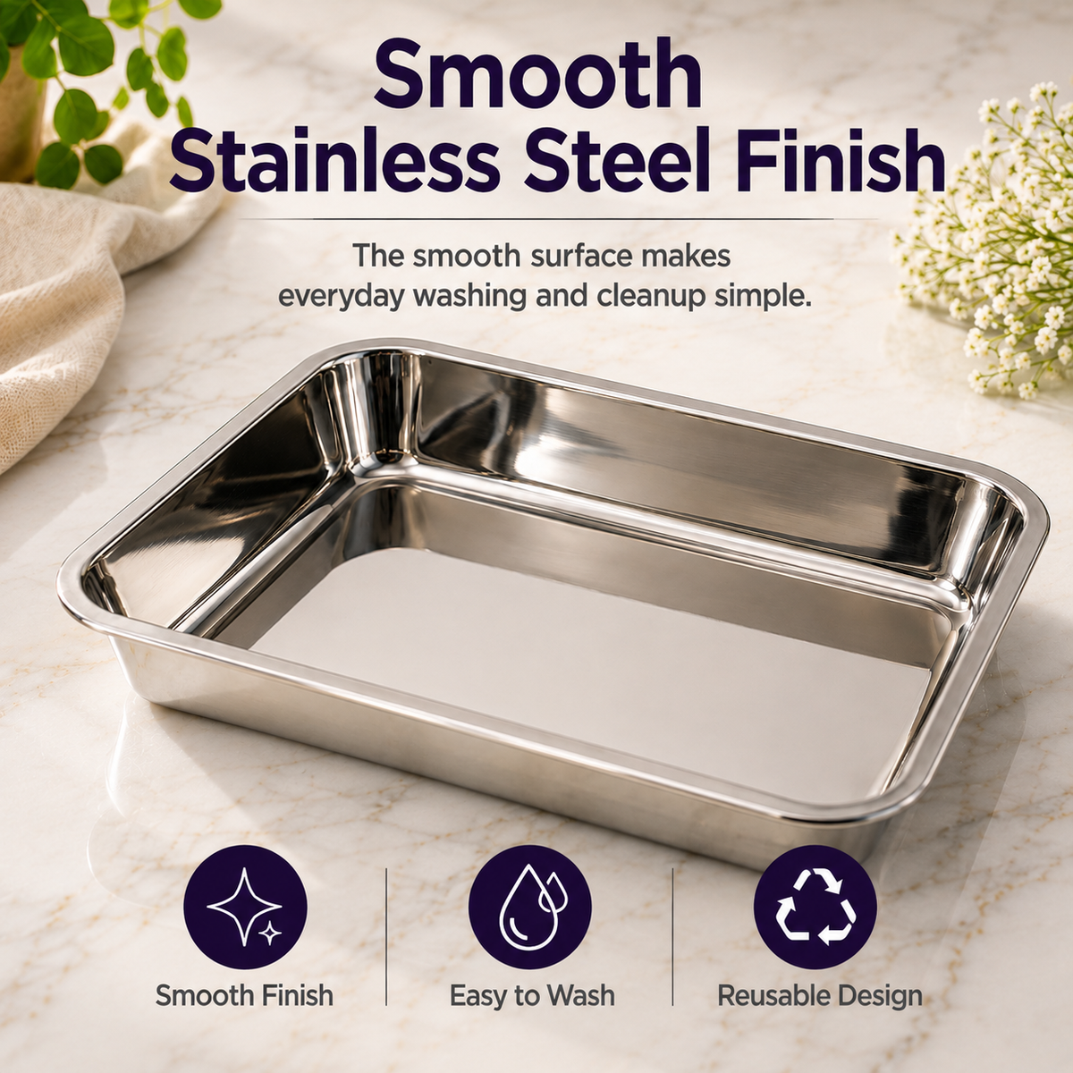 32cm Stainless Steel Baking Tray