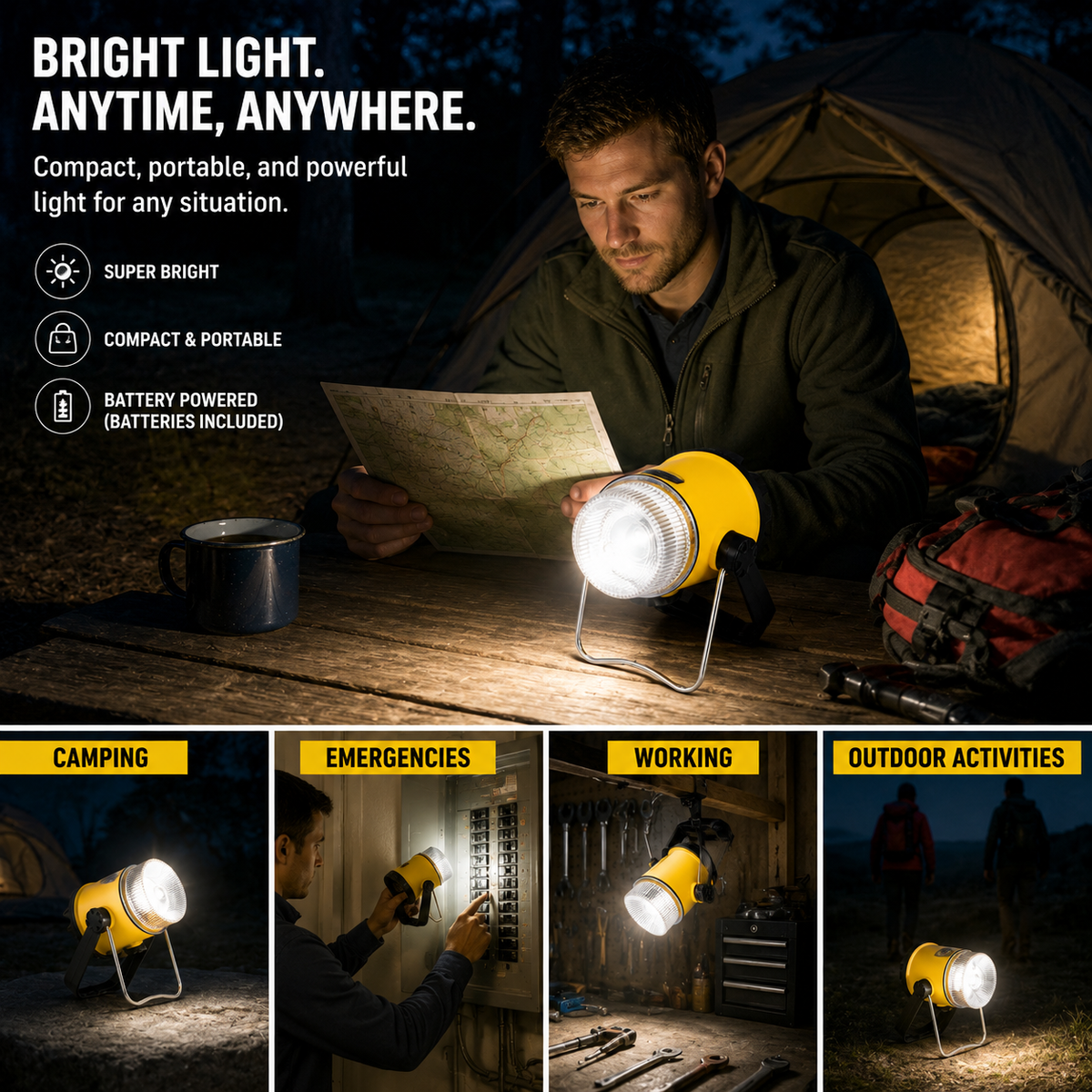 Compact Yellow Beam Lantern
