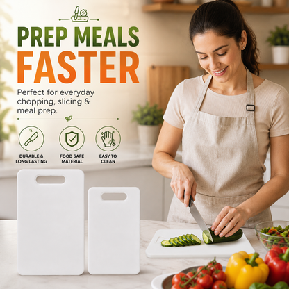 Plastic Cutting Board Set (2 Sizes)