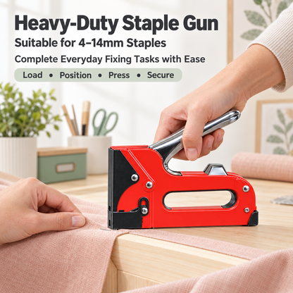 Heavy Duty Staple Gun 4-14mm Full Steel Body