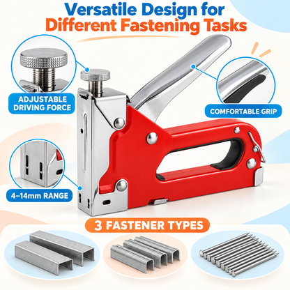 3-in-1 Staple Gun Kit with Staples & Nails Set