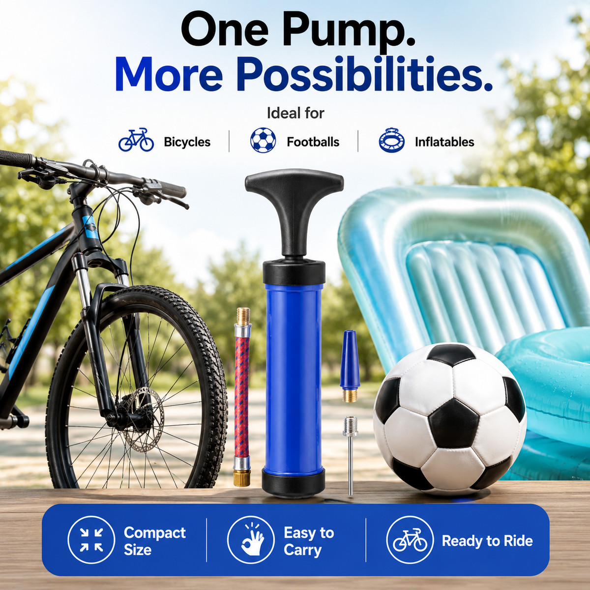 Bicycle Pump 4pc Set