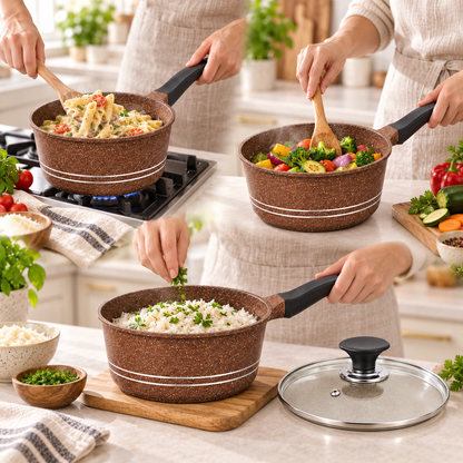 20cm Die-Cast Ceramic Saucepan