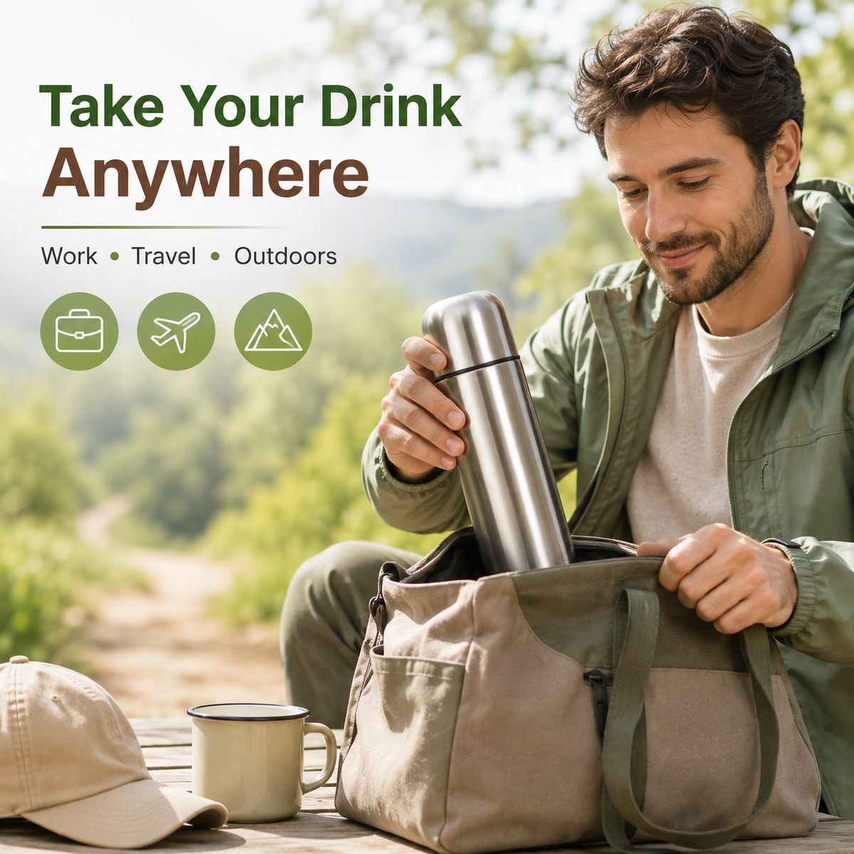 Stainless Steel Vacuum Flask – 500ml, 750ml & 1000ml