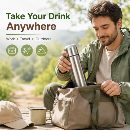 Stainless Steel Vacuum Flask – 500ml, 750ml & 1000ml