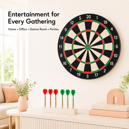 17-Inch Dartboard Set with 6 Darts