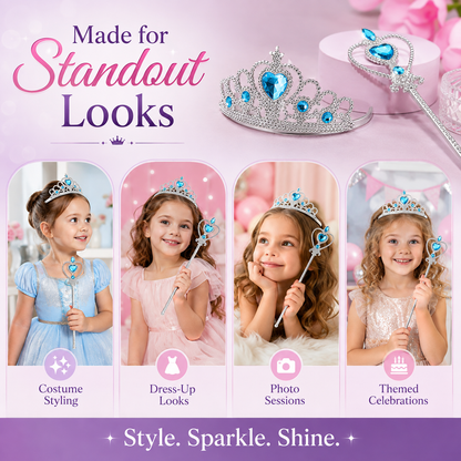 Princess Tiara & Wand Accessory Set