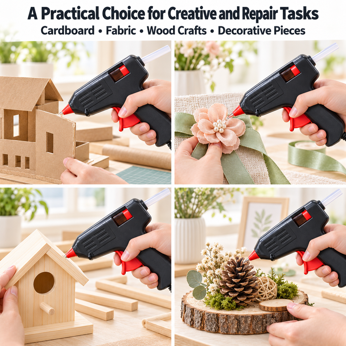 Hot Glue Gun with Anti-Drip Nozzle – 10W & 40W