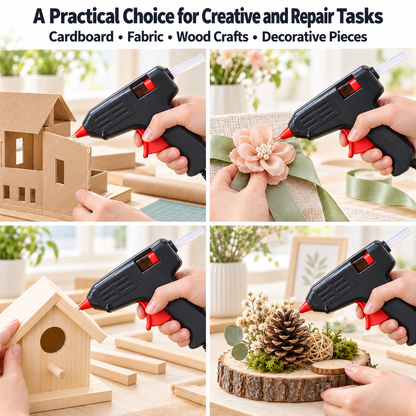 Hot Glue Gun with Anti-Drip Nozzle – 10W & 40W