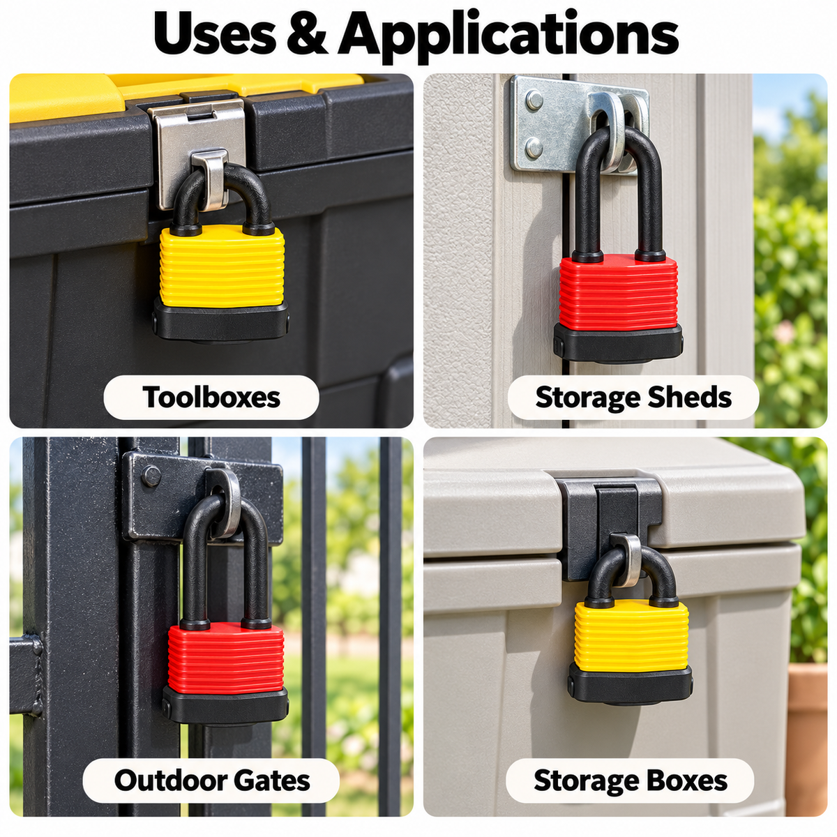 2-Piece 50mm Weatherproof Padlock Set