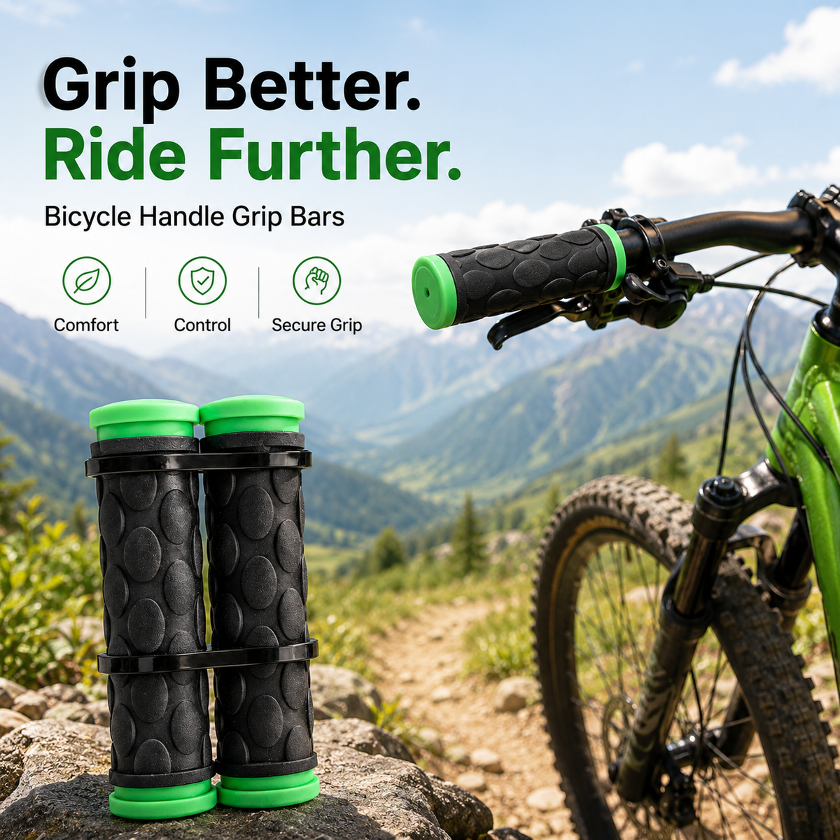 Bicycle Handle Grip Bars – Comfortable Non-Slip Bike Grips