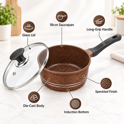 18cm Die-Cast Ceramic Sauce Pan