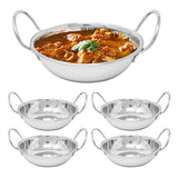 15cm Stainless Steel Balti Dish Kadai for Cooking and Serving