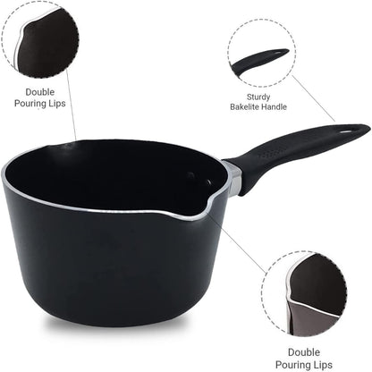 18cm Non-Stick Milk Pan for Stovetop Cooking