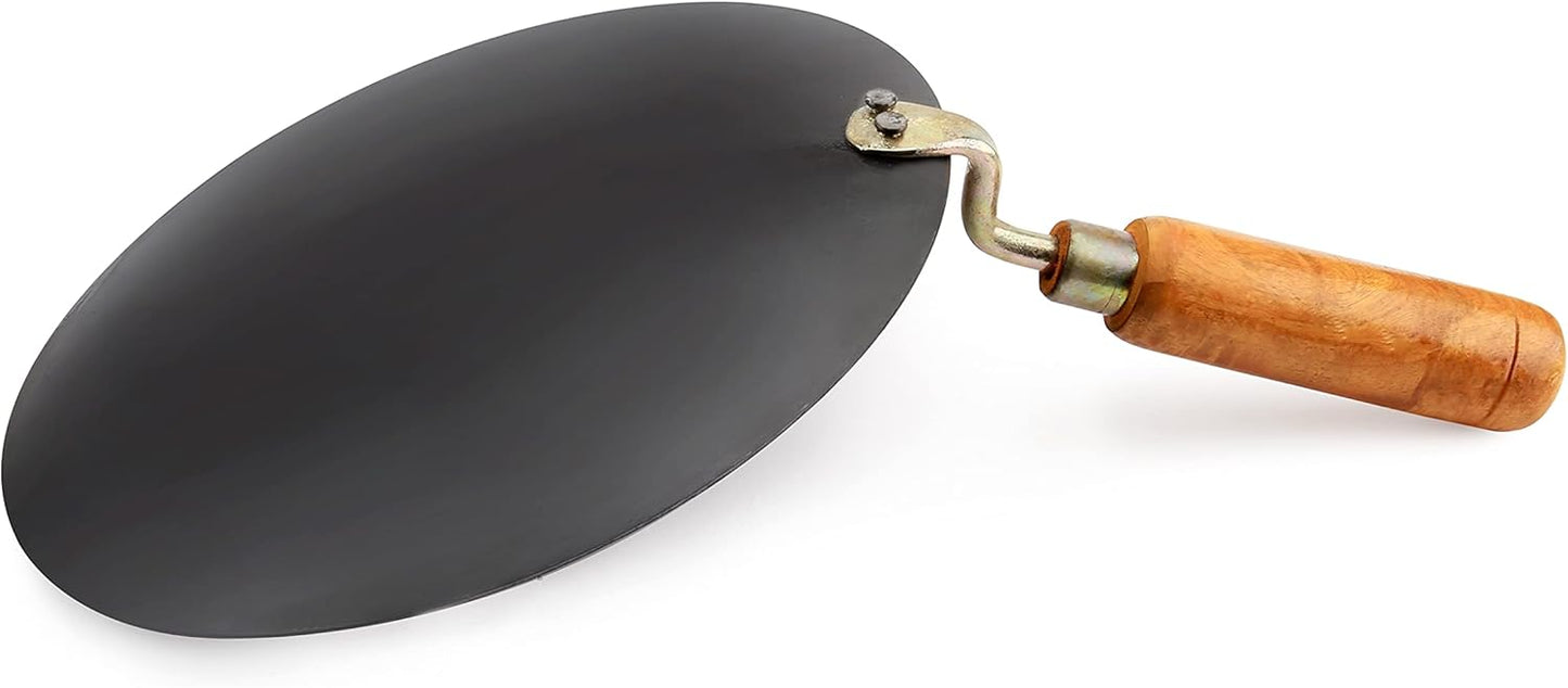 12 Inch Iron Roti Tawa with Wood Handle