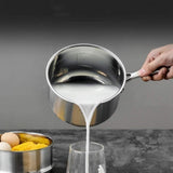 14cm Stainless Steel Milk Pan with Induction Base Without Lid