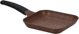 24cm Induction Grill Pan Die Cast Choc Finish for Even Cooking