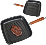 26cm Non Stick Grill Pan with Rosewood Handle