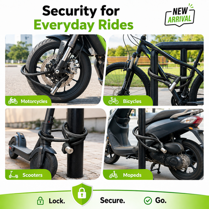 100cm Heavy-Duty Motorcycle Cable Lock – Flexible Security Lock for Bikes, Scooters & Motorcycles