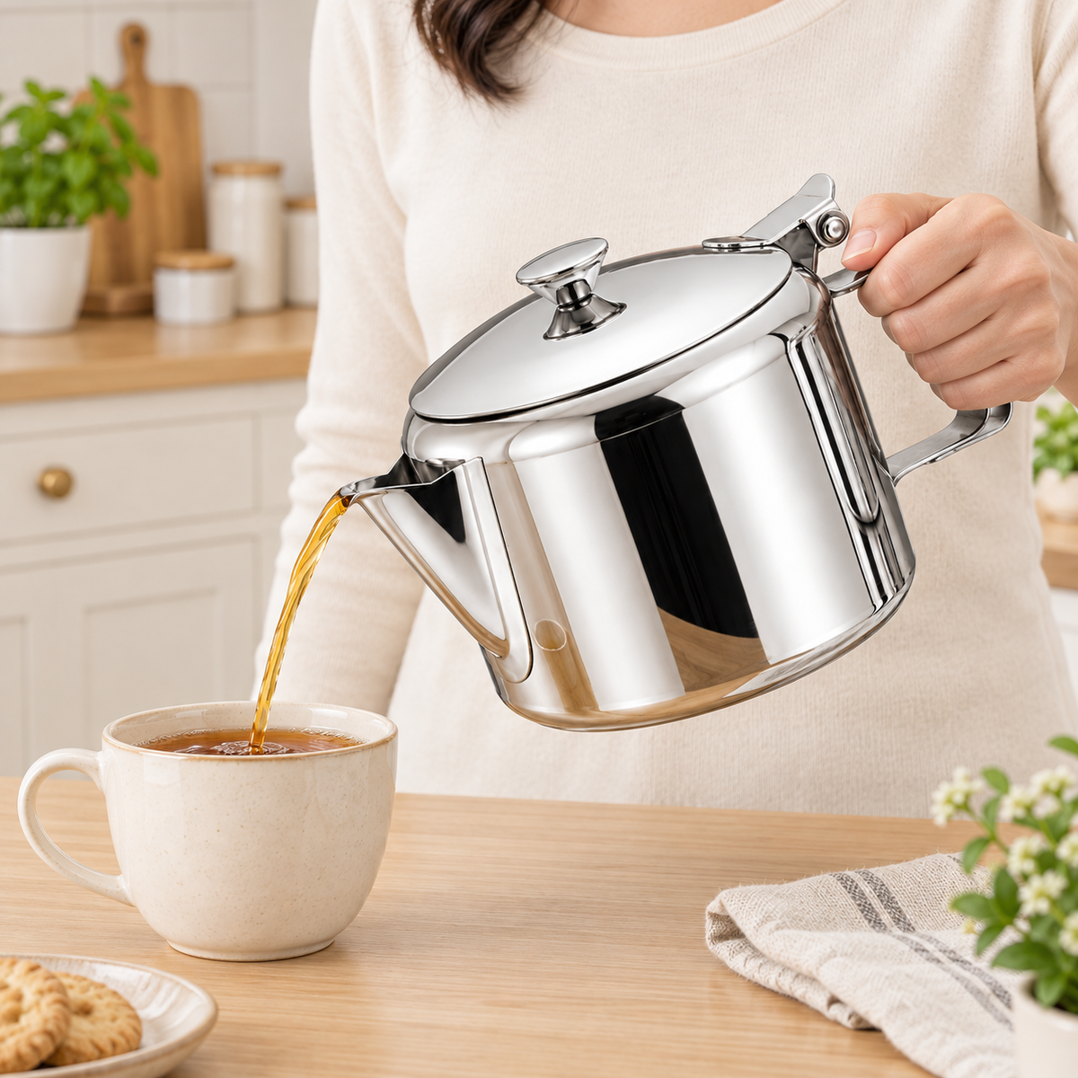 Stainless Steel Tea Pot – 16oz / 500ml