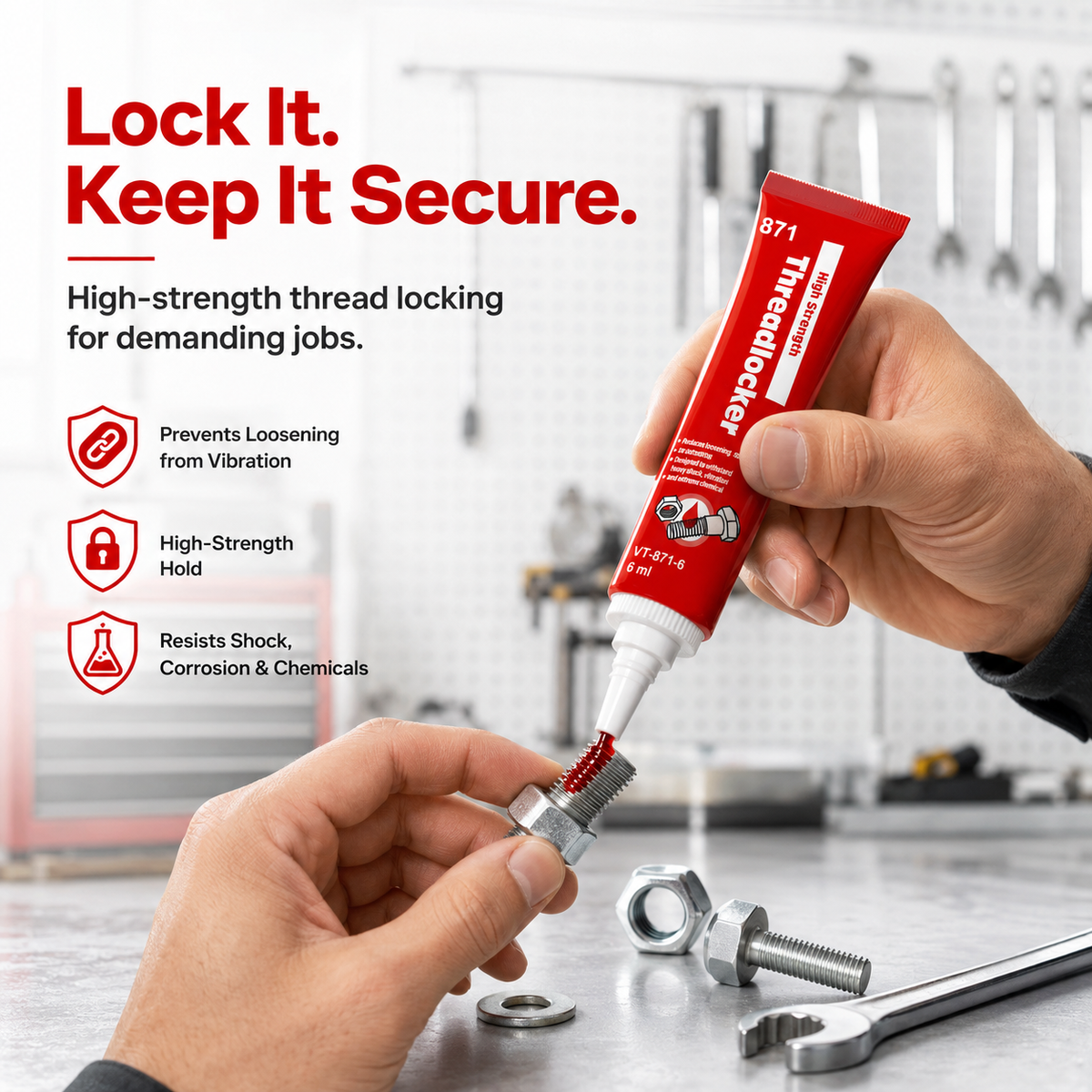 High Strength Red Threadlocker 6ml