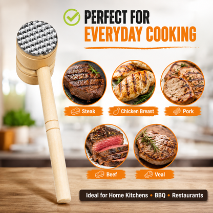 Wooden Meat Tenderizer Hammer