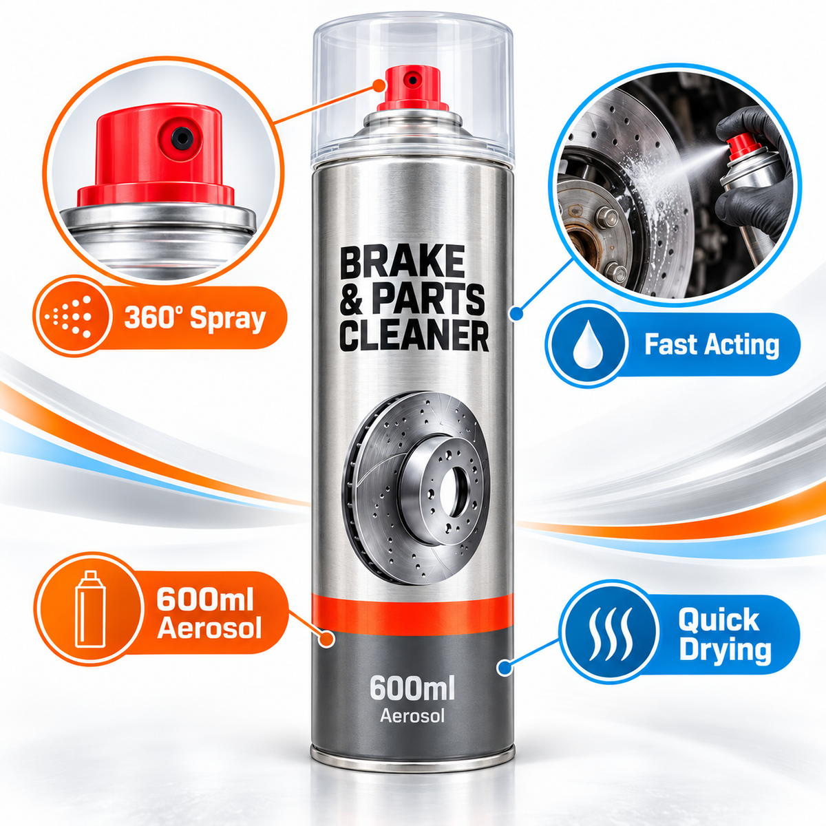 Brake & Parts Cleaner Spray – 1 x 600ml