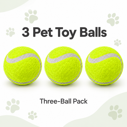 3 Pack Tennis Ball Dog Toys