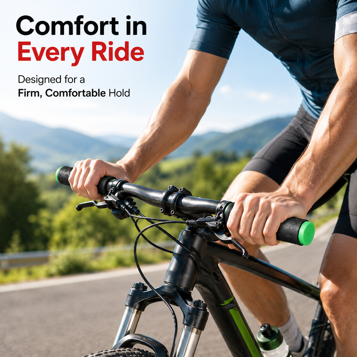 Bicycle Handle Grip Bars – Comfortable Non-Slip Bike Grips