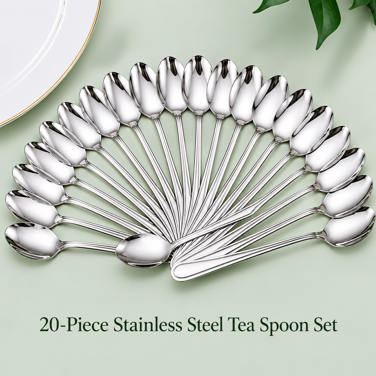 20 Piece Stainless Steel Teaspoon Set