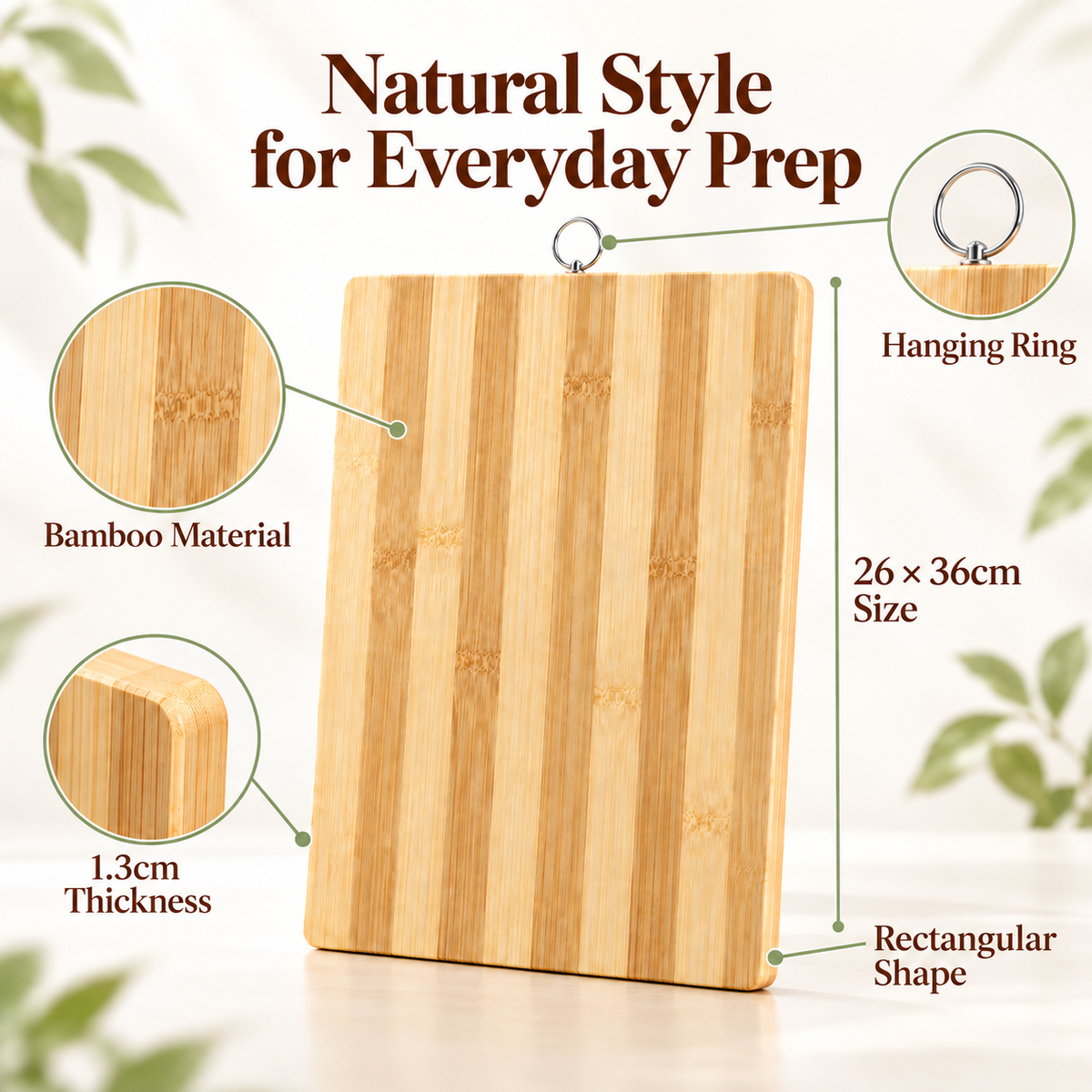 Bamboo Chopping Board 26 x 36cm