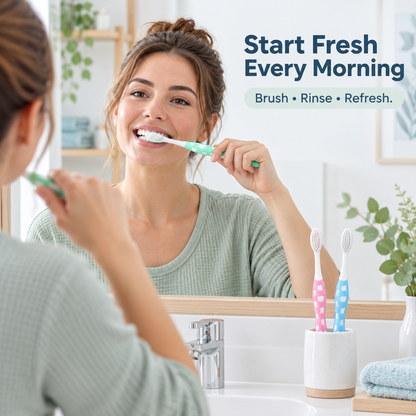 Soft Bristle Toothbrush Set – 3 Pack, 0.01mm Ultra-Fine Bristles