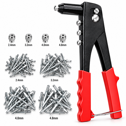 Hand Riveter with 60-Piece Rivet Set