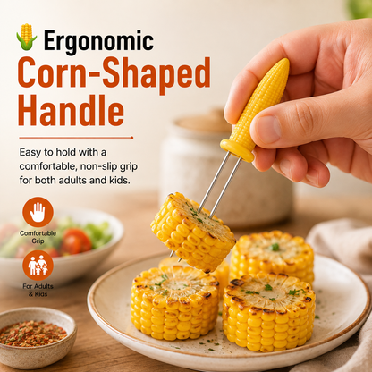12-Piece Corn on the Cob Fork Set – Reusable BBQ Corn Holders