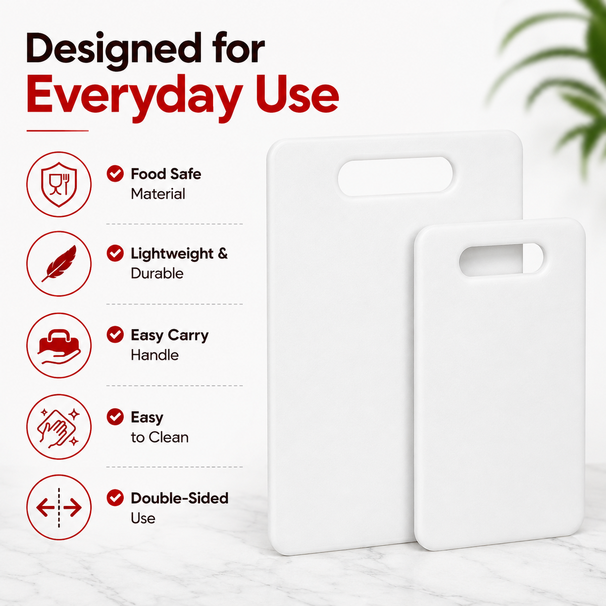 Plastic Cutting Board Set (2 Sizes)