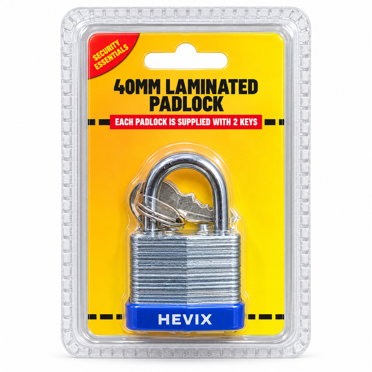 40mm Laminated Padlock with 2 Keys