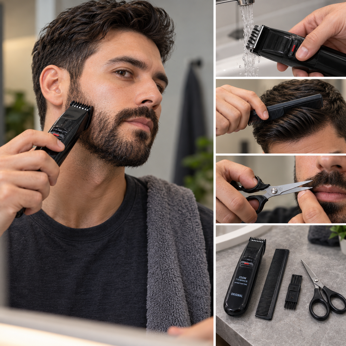 4-Piece Hair & Beard Trimmer Set