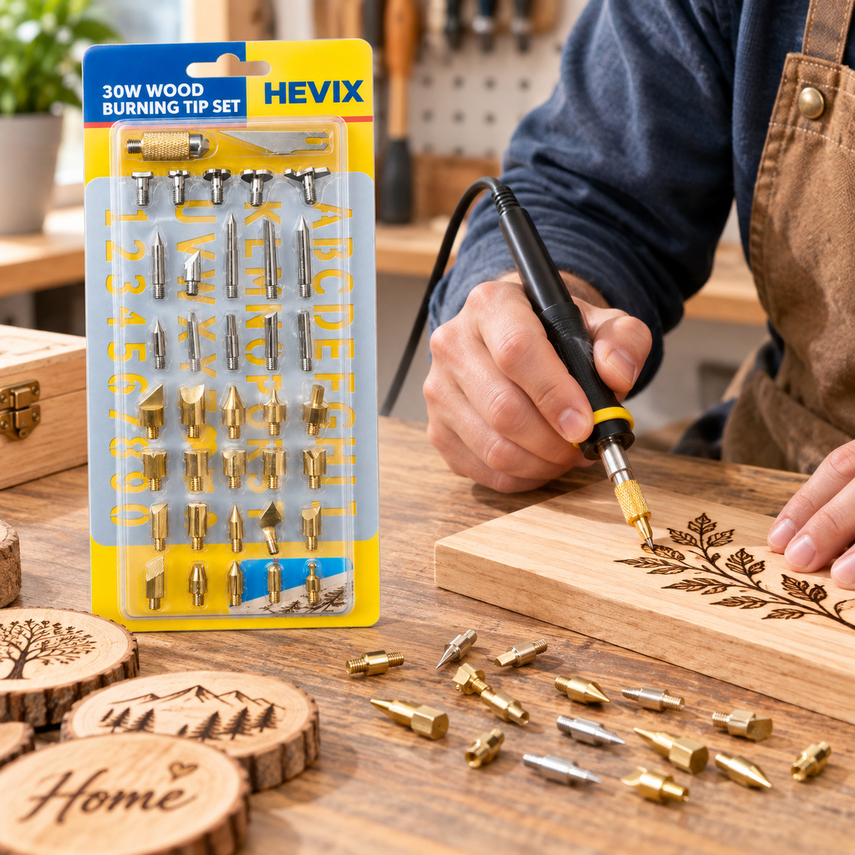 30W Wood Burning Set – Letters, Numbers & Tips