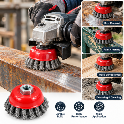 3" Twist Knot Wire Cup Brush M14x2