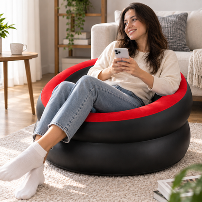 Red & Black Inflatable Air Chair