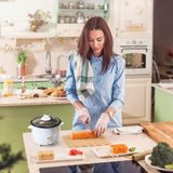 0.8L 350W Rice Cooker White Compact Cooker for Perfect Rice