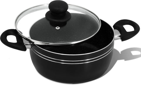 32cm Stovetop Stockpot Black Induction Bottom