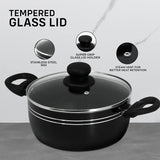 32cm Stovetop Stockpot Black Induction Bottom