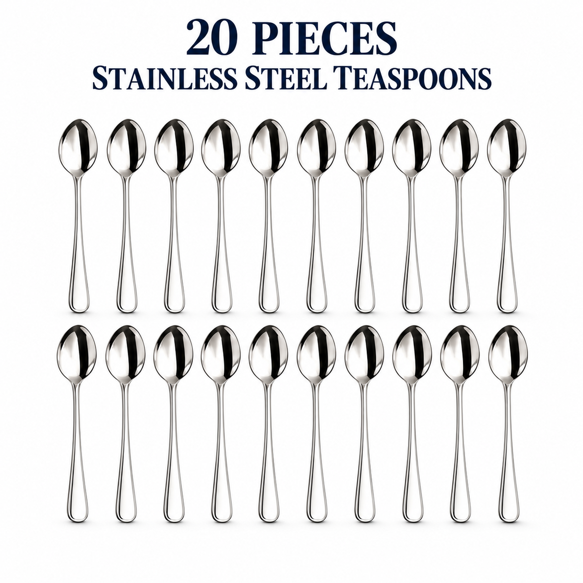 20 Piece Stainless Steel Teaspoon Set