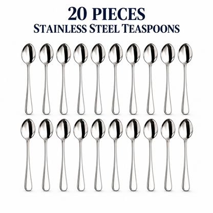 20 Piece Stainless Steel Teaspoon Set