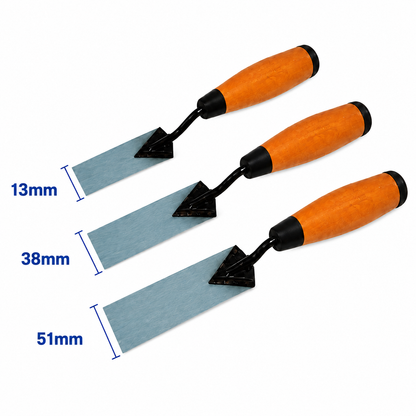 3PC Trowel Set – 13mm, 38mm & 51mm