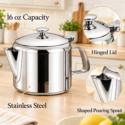 Stainless Steel Tea Pot – 16oz / 500ml