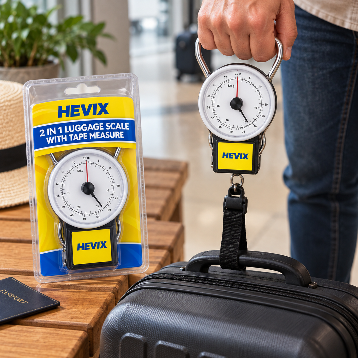 2-in-1 Luggage Scale with Tape Measure – 32kg