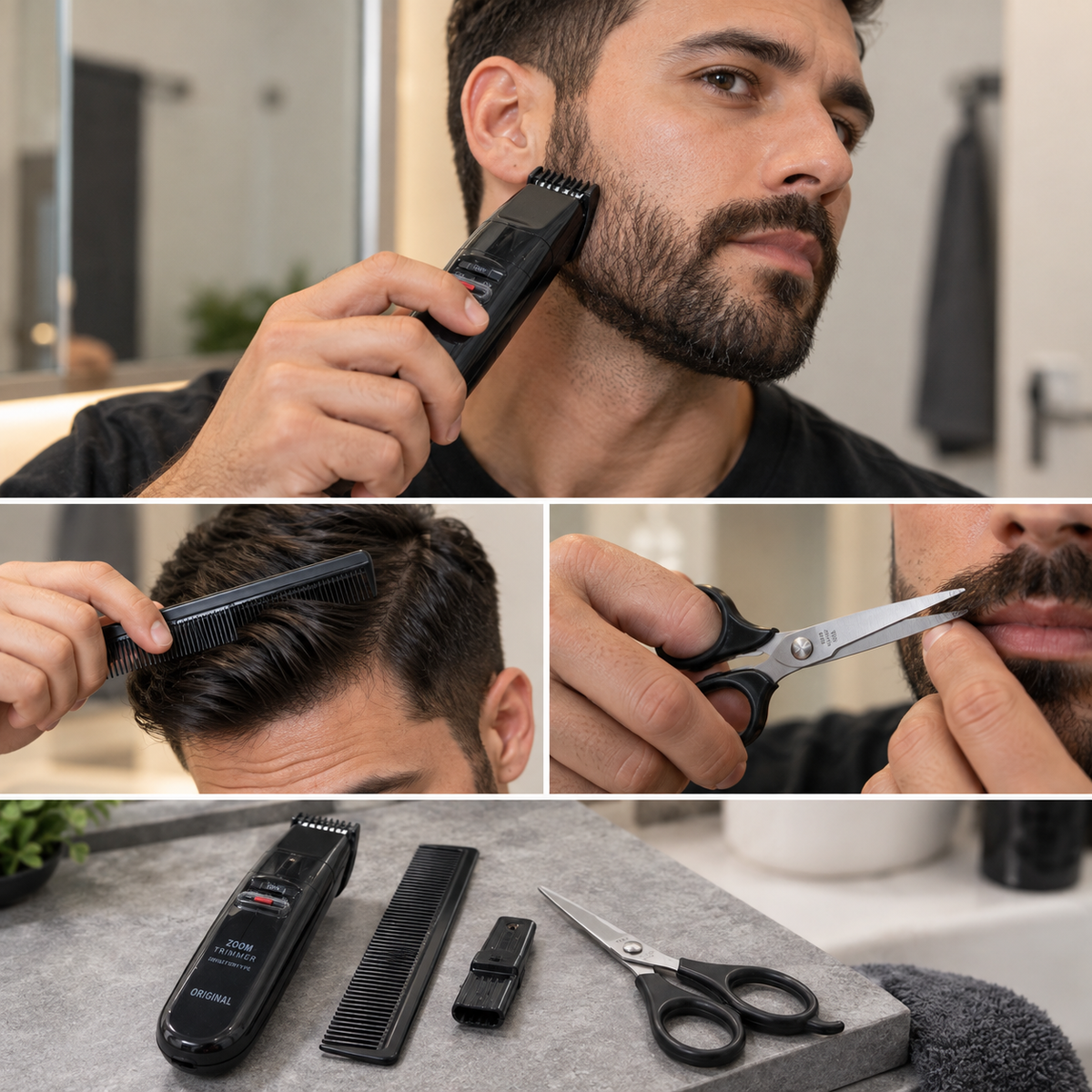 4-Piece Hair & Beard Trimmer Set