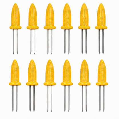 12-Piece Corn on the Cob Fork Set – Reusable BBQ Corn Holders